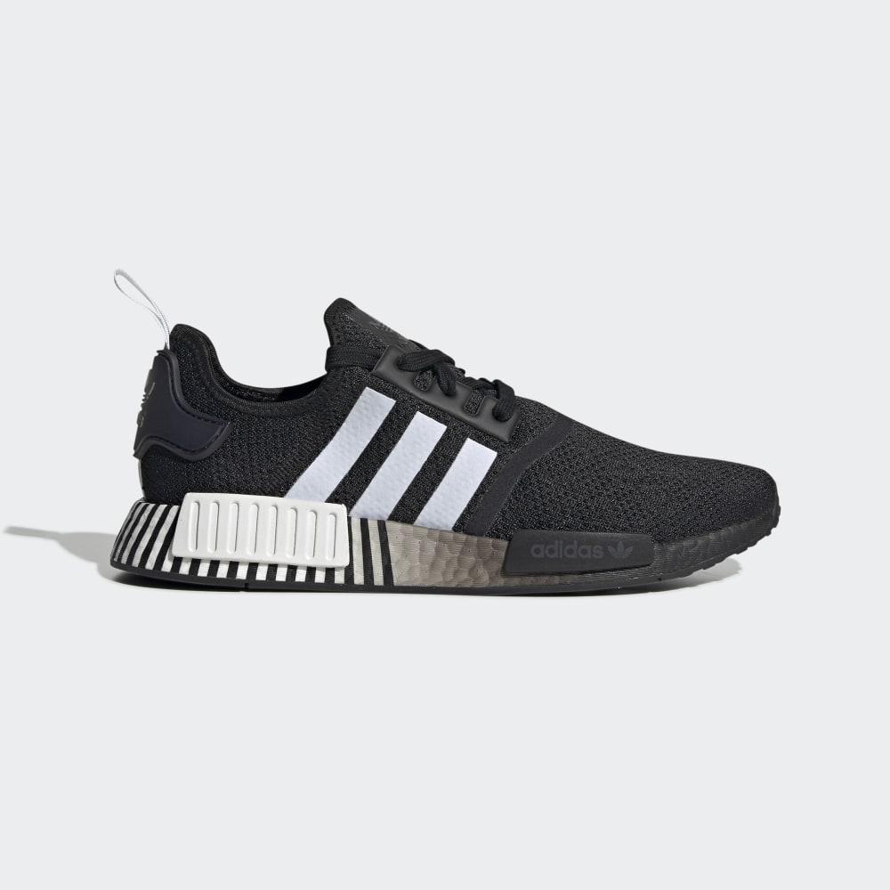 Originals Adidas NMD_R1 Dama Romania - Negrii/Albi FV3649